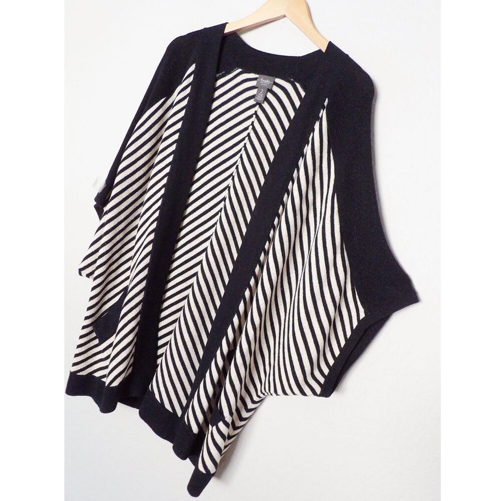 Chico's Travelers Collection Striped Cardigan Sweater Dolman Kimono Open Front L - Picture 14 of 16